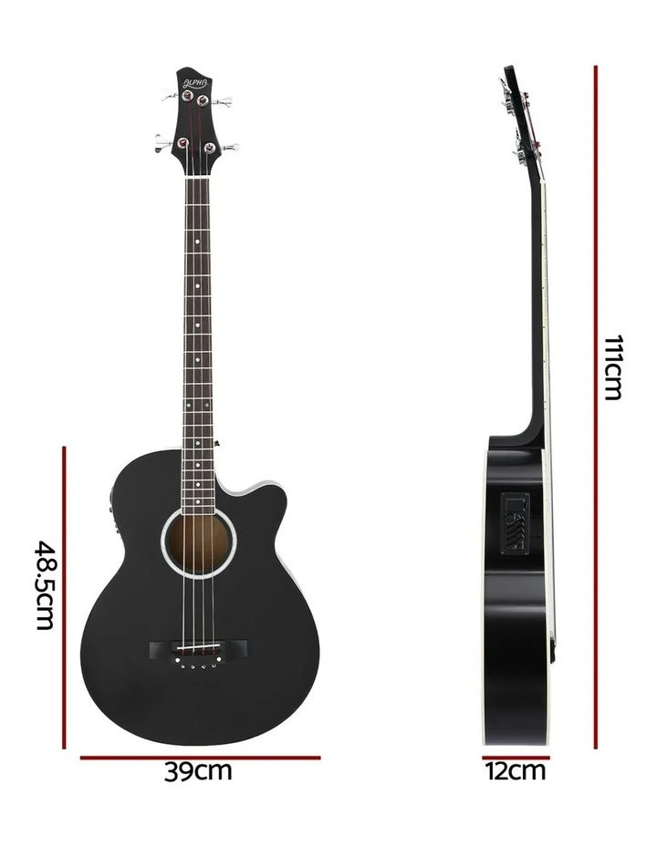 Acoustic Bass Guitar 43- Inch in Black image 4