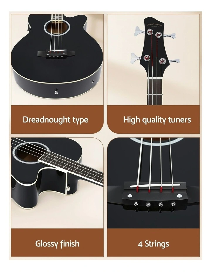 Acoustic Bass Guitar 43- Inch in Black image 7