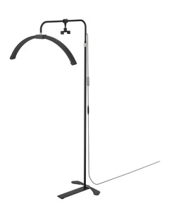 Salon LED Beauty Light Half Moon Lamp Makeup Tattoo Eyelash Extensions in Black