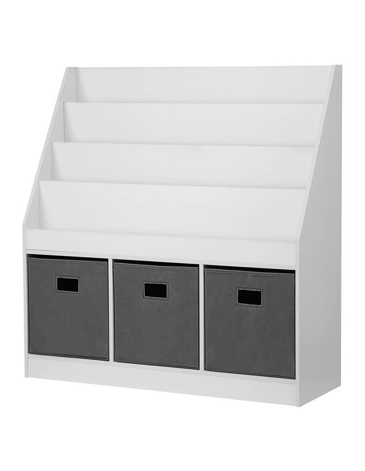 Bookshelf 4 Tiers Magazine Rack Toy in White image 1