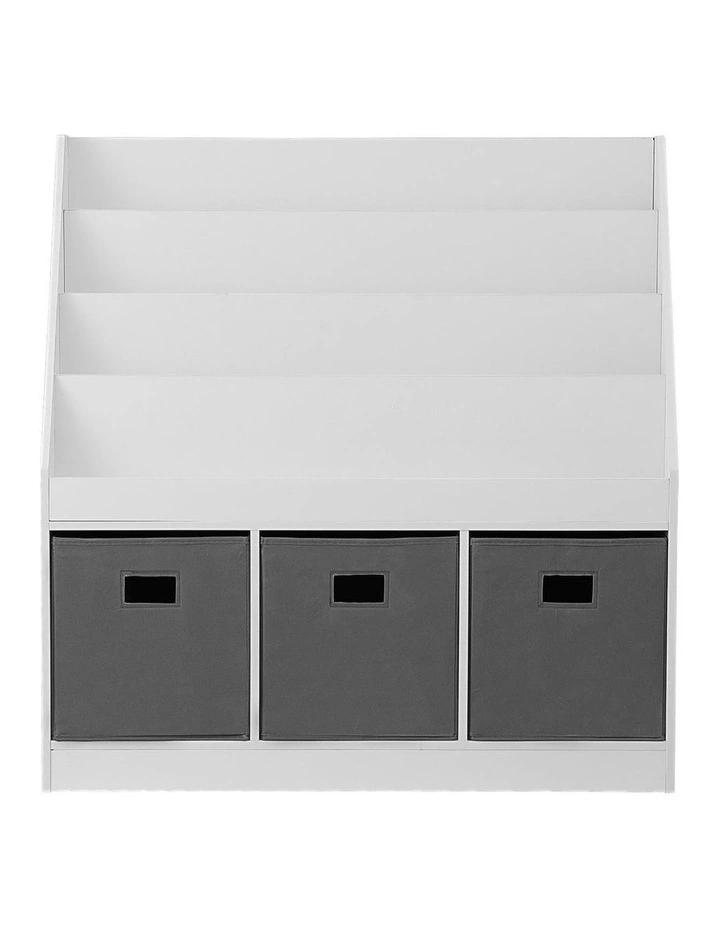 Bookshelf 4 Tiers Magazine Rack Toy in White image 2