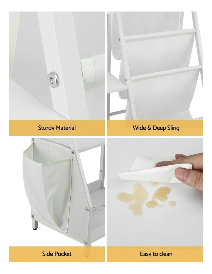 3-Tier Bookshelf in White image 5