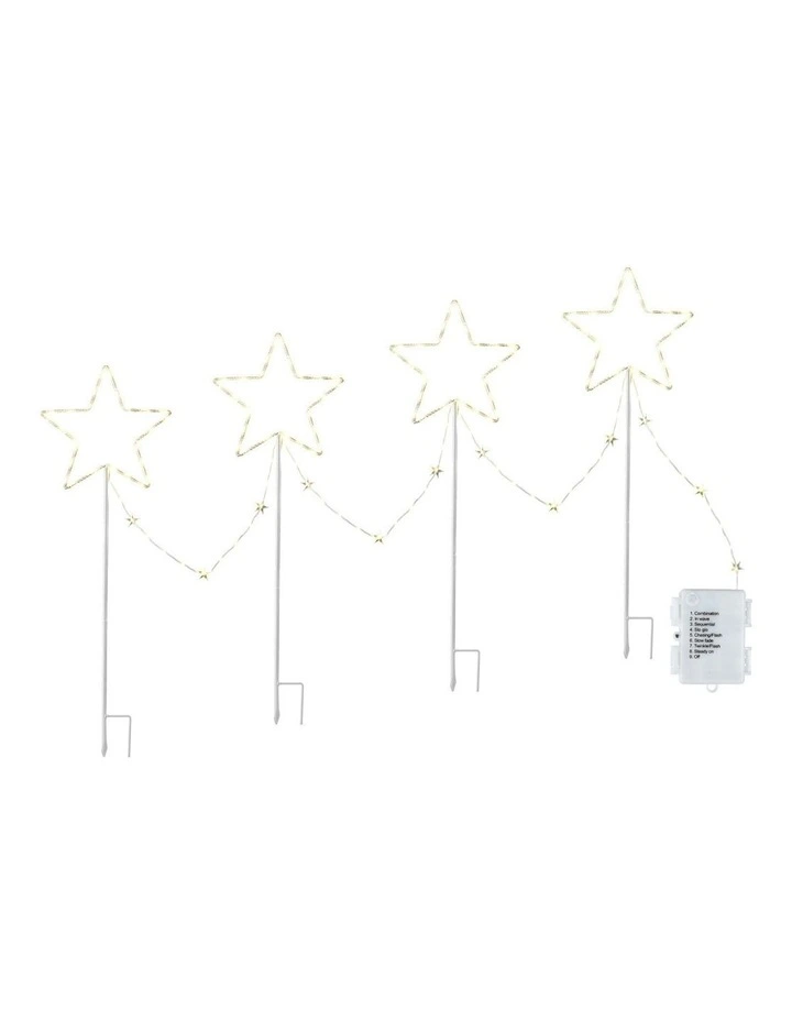 Christmas Lights 4 Pieces in White image 1