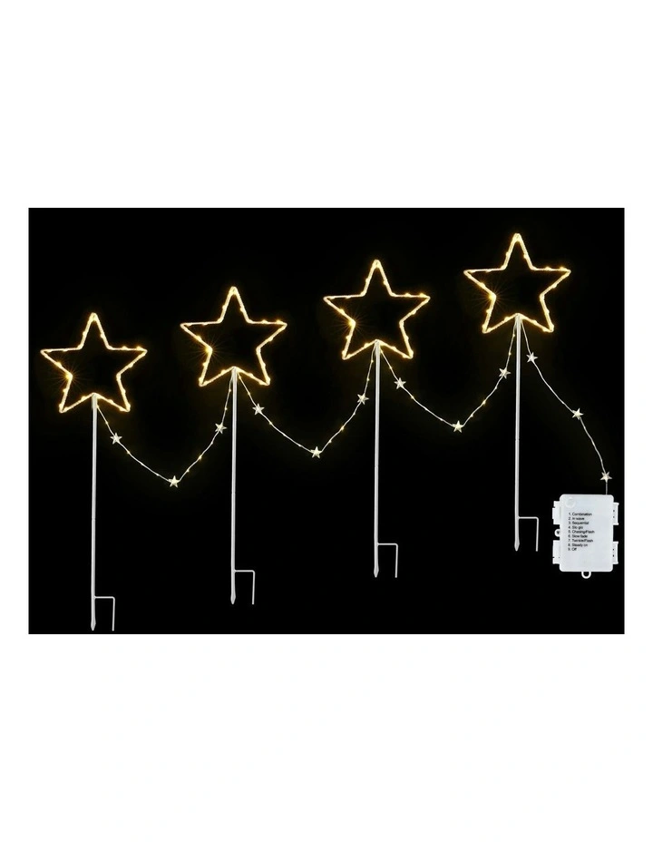 Christmas Lights 4 Pieces in White image 2