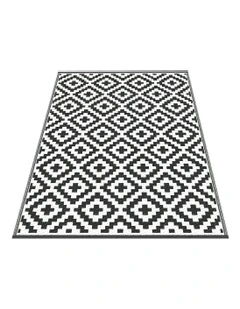 Large Carpet Reversible Area Mat PP Dual-Sided Outdoor Rugs 120x180cm in Multi