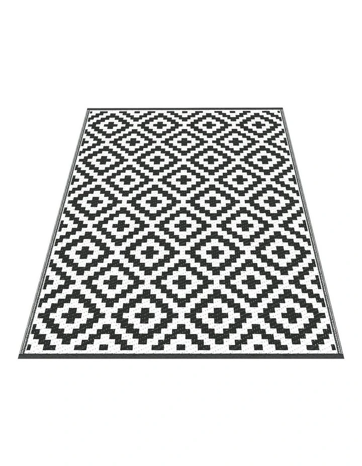 Large Carpet Reversible Area Mat PP Dual-Sided Outdoor Rugs 120x180cm in Multi image 1