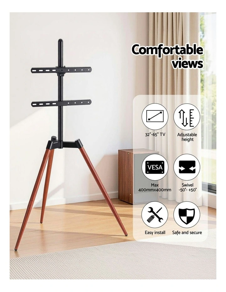 LED LCD TV Stand 32-65 inch in Black image 5