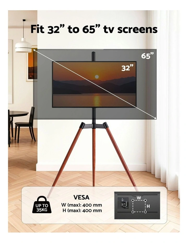 LED LCD TV Stand 32-65 inch in Black image 6