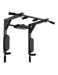 Pull Up Bar Dip Station Multi Gym 150kg in Black Red