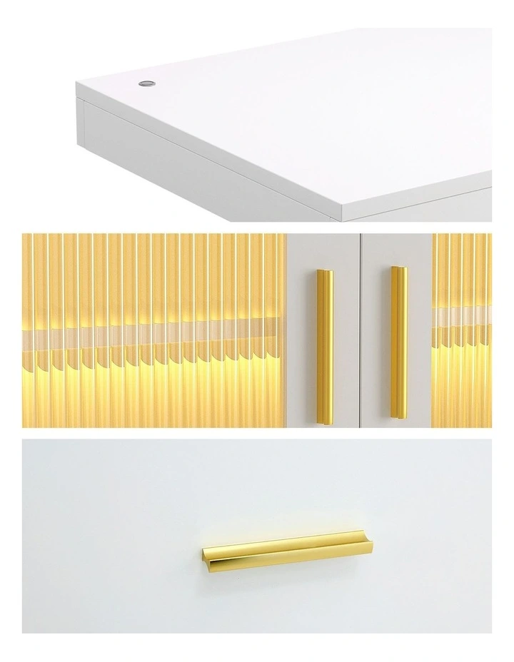 LED Buffet Sideboard Cabinet in White image 7