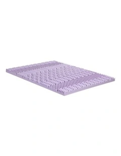 8cm Memory Foam 7-Zone King Mattress Topper in Lavender