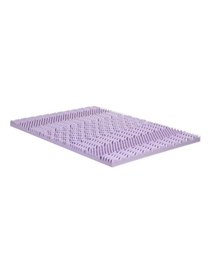 8cm Memory Foam 7-Zone Queen Mattress Topper in Lavender image 1