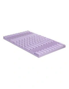 8cm Memory Foam 7-Zone King Single Mattress Topper in Lavender