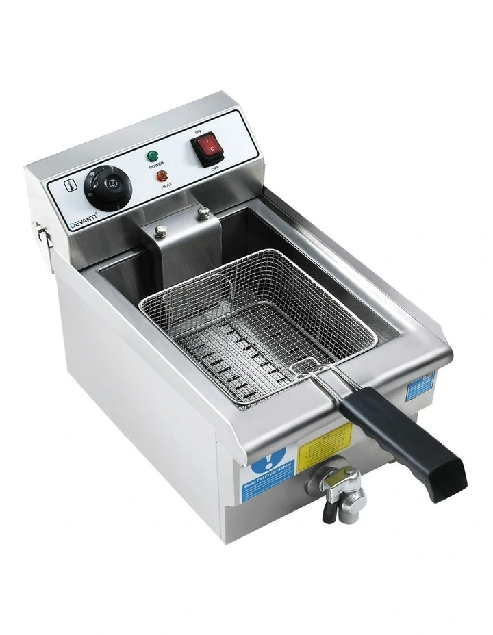 10L Stainless Steel 3000W Electric Deep Fryer with Basket & Lid image 1