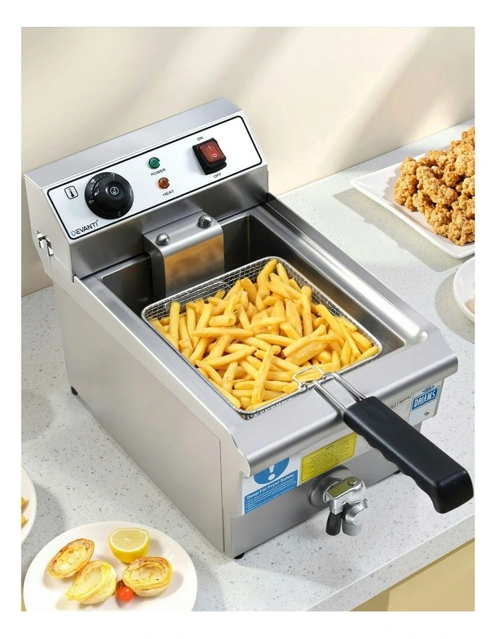 10L Stainless Steel 3000W Electric Deep Fryer with Basket & Lid image 3