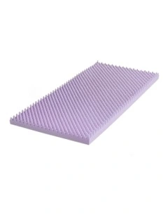5cm Memory Foam Single Mattress Topper in Lavender