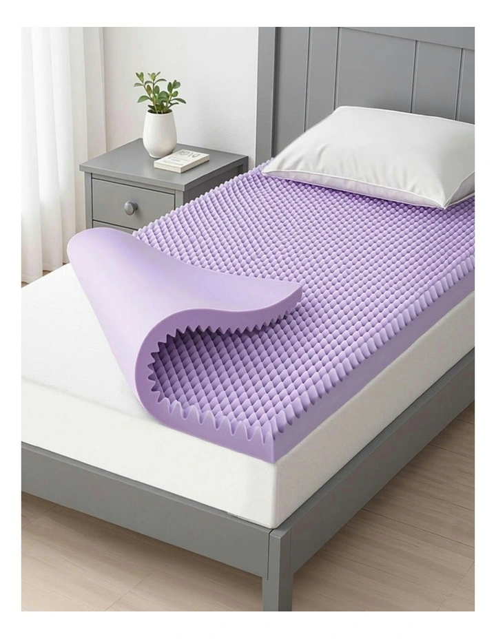 5cm Memory Foam Single Mattress Topper in Lavender image 3