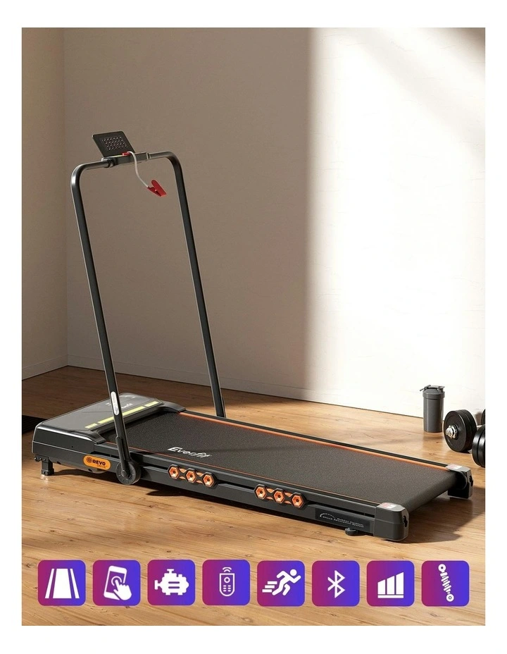 Auto Incline Foldable Electric Treadmill in Black image 5