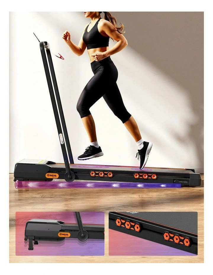 Auto Incline Foldable Electric Treadmill in Black image 7