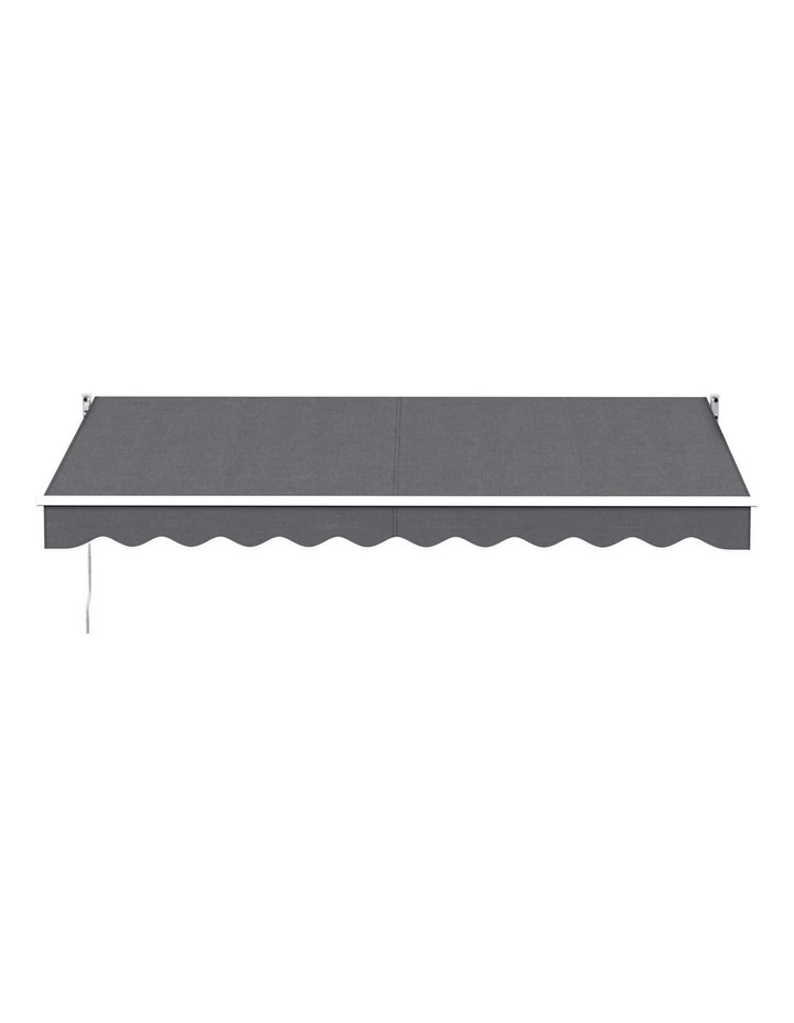Retractable Folding Arm Awning Motorised Sunshade 3.5m x 2.5m in Grey image 2