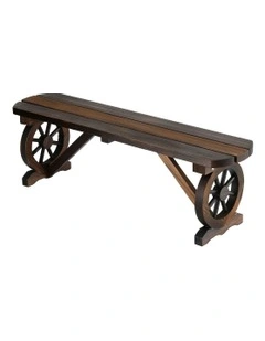 Outdoor Garden Bench Seat Dining Chair in Brown