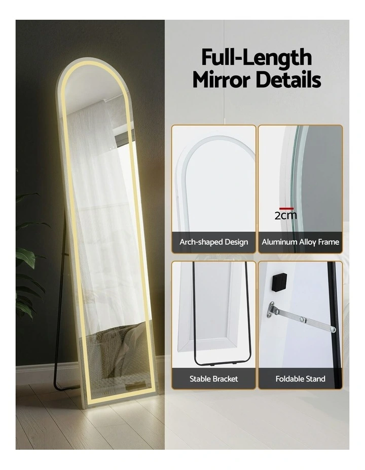 LED Full Length Floor Dressing Mirror 160cm in Multi image 7