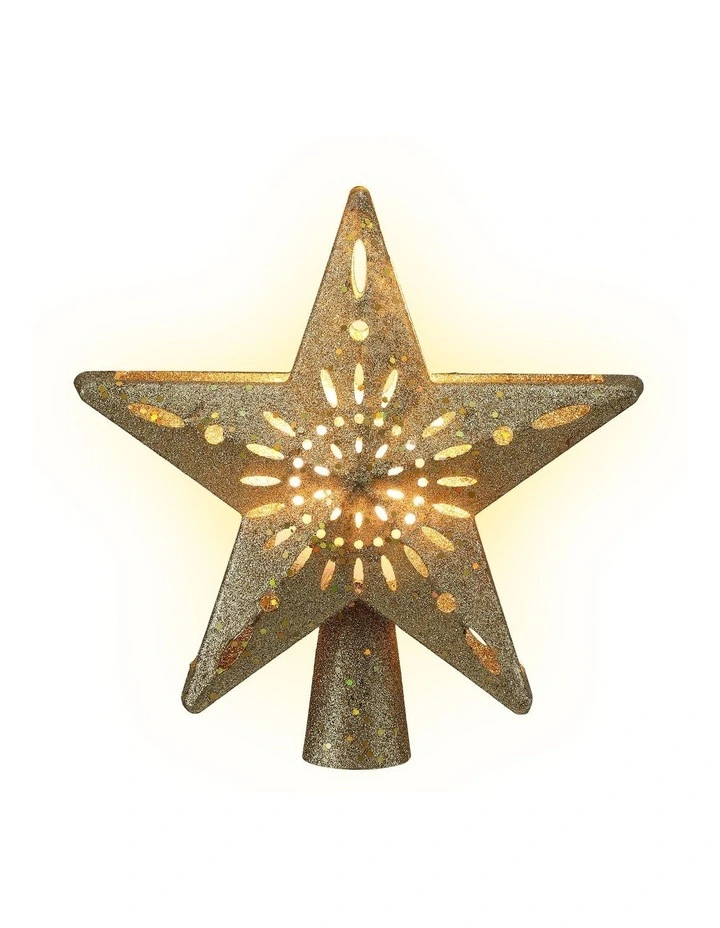 Christmas Tree Topper Star in Gold image 2