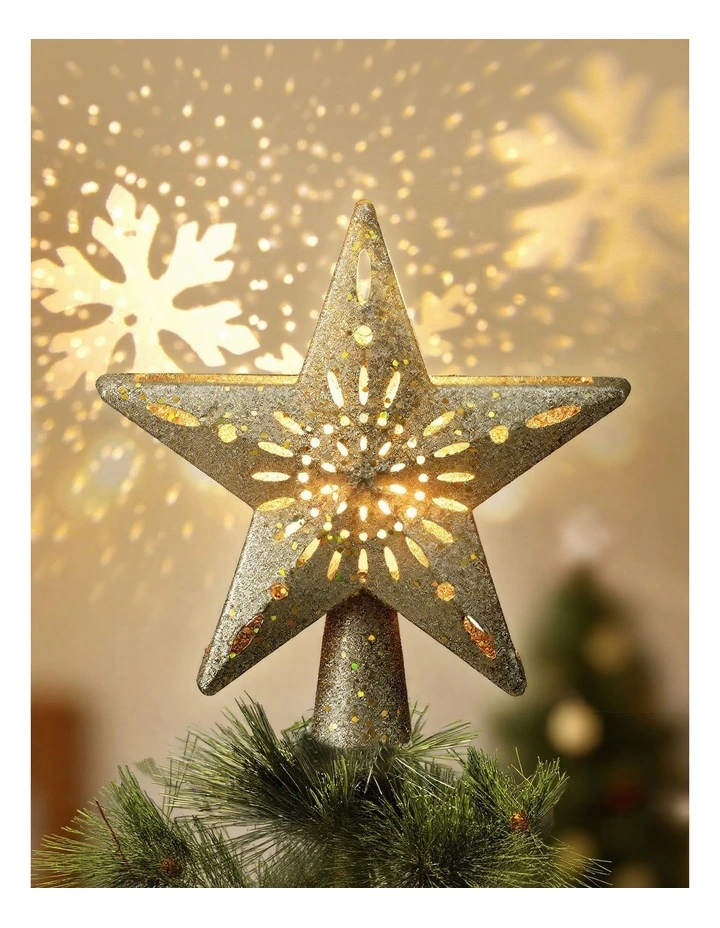 Christmas Tree Topper Star in Gold image 3