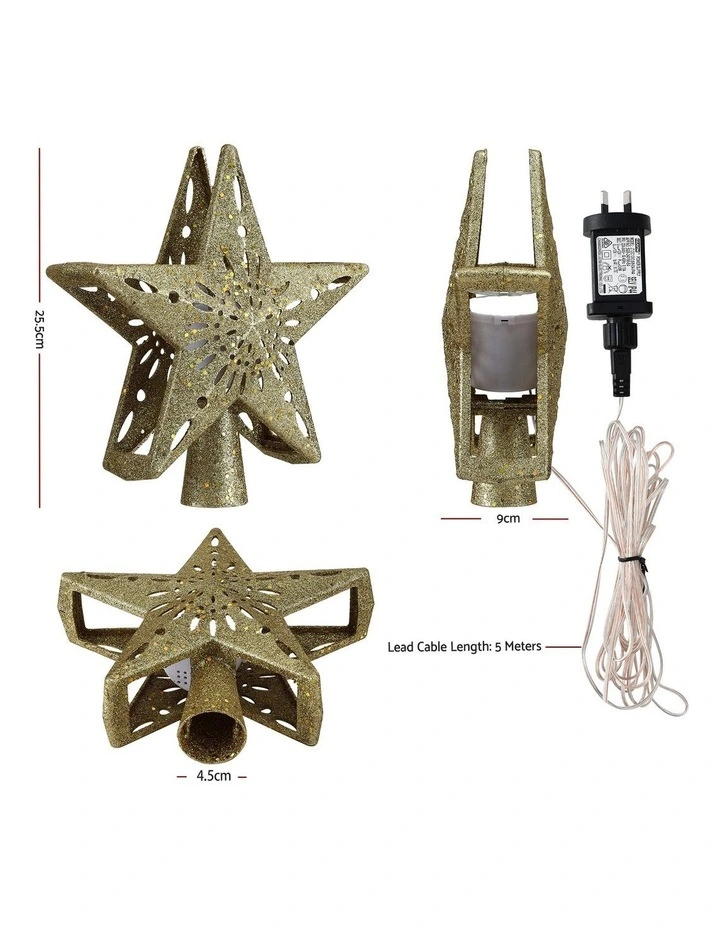 Christmas Tree Topper Star in Gold image 4