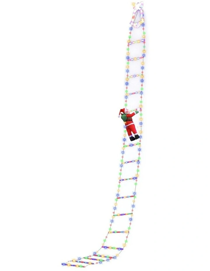 LED Christmas Ladder Light With Santa Claus Decor 3.5M 300 in Multi image 1