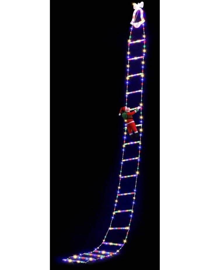 LED Christmas Ladder Light With Santa Claus Decor 3.5M 300 in Multi image 2