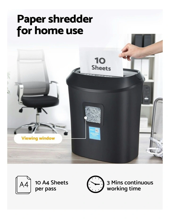 Electric Paper Sheet Cross-Cut Shredder image 4
