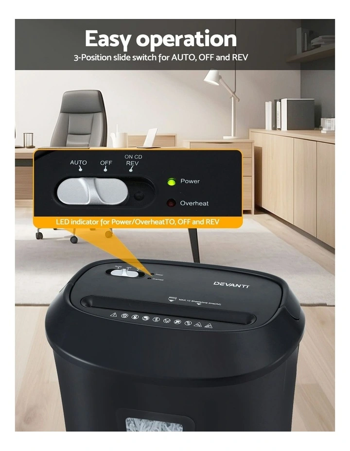 Electric Paper Sheet Cross-Cut Shredder image 6