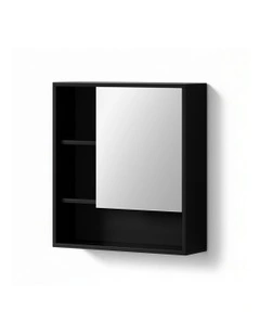 Bathroom Mirror Cabinet 560mm in Black