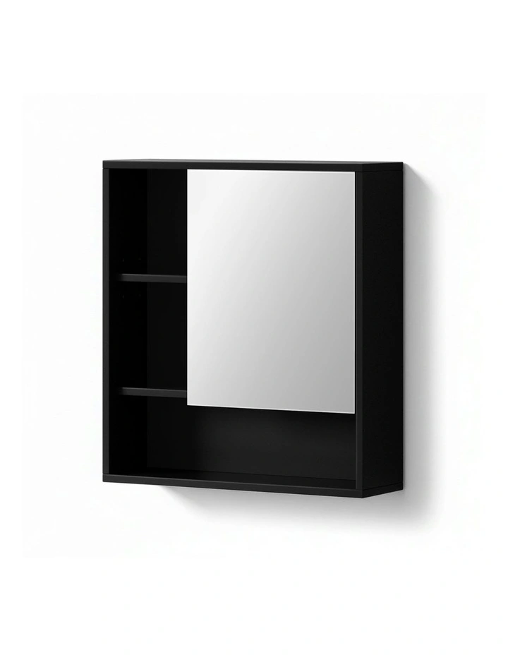 Bathroom Mirror Cabinet 560mm in Black image 1