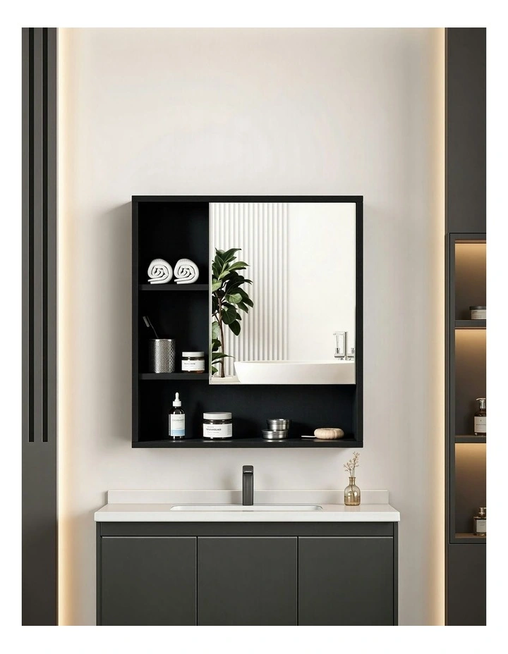 Bathroom Mirror Cabinet 560mm in Black image 5