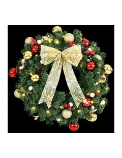LED Garland Berries Christmas Wreath Decor 60cm