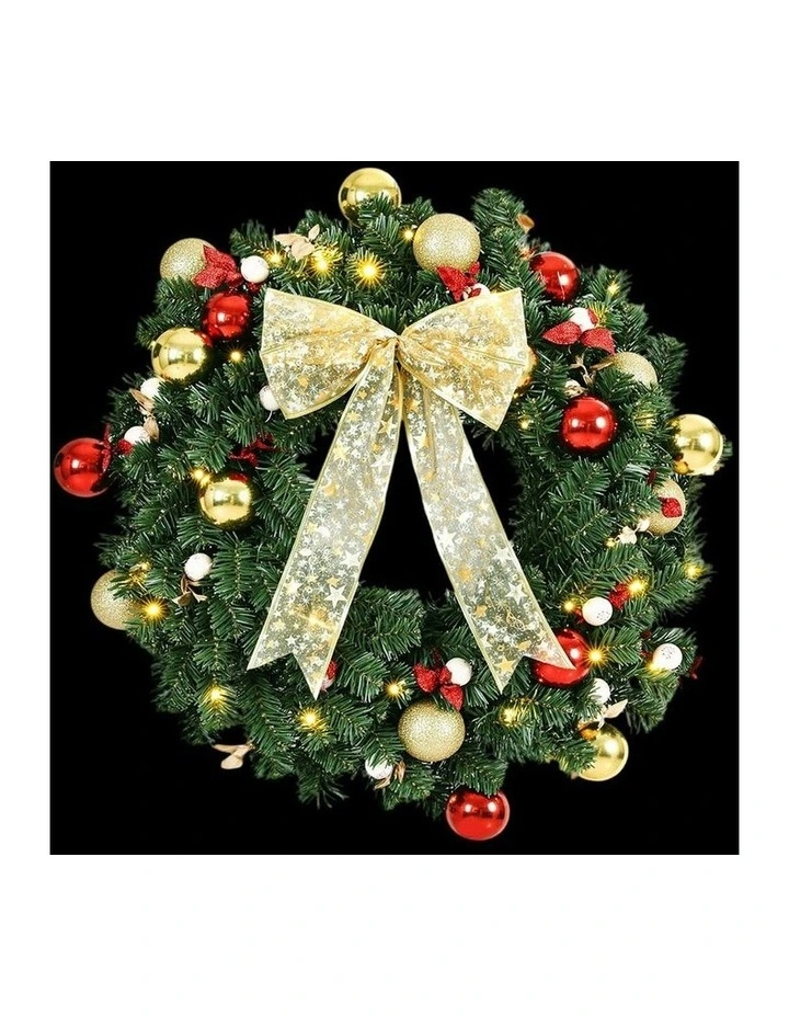 LED Garland Berries Christmas Wreath Decor 60cm image 1