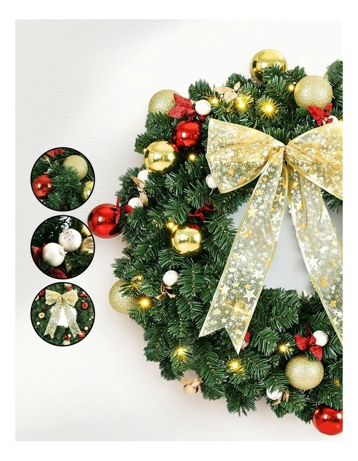 LED Garland Berries Christmas Wreath Decor 60cm image 5