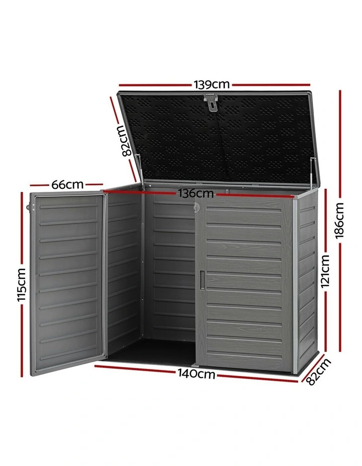 Outdoor Storage Box 1170L in Grey image 4
