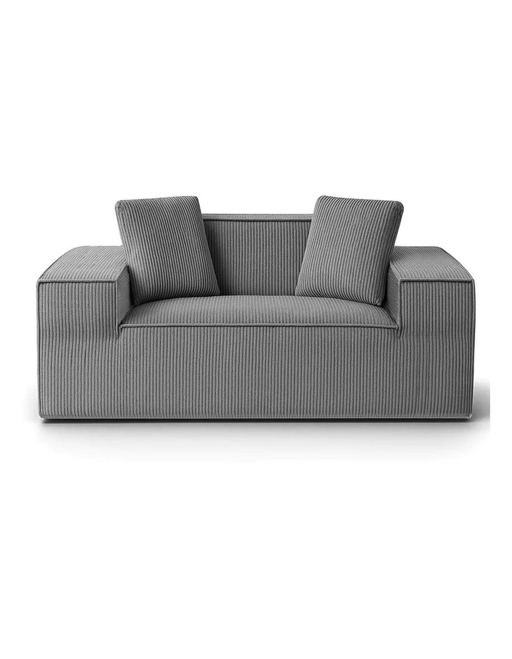 2 Seater Sofa Bed Couch in Grey image 1