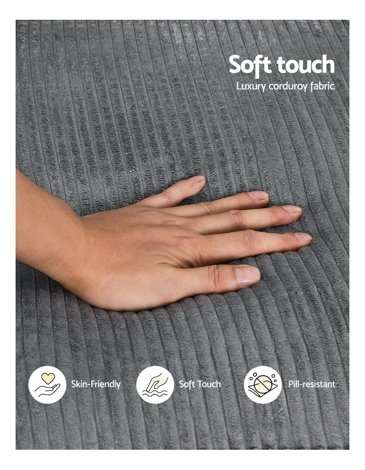 2 Seater Sofa Bed Couch in Grey image 7