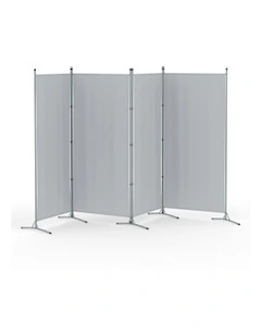 Panel Room Divider Screen 345x180cm in Grey
