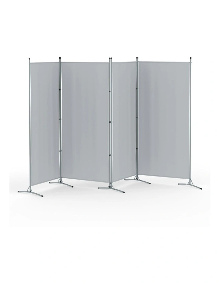 Panel Room Divider Screen 345x180cm in Grey image 1