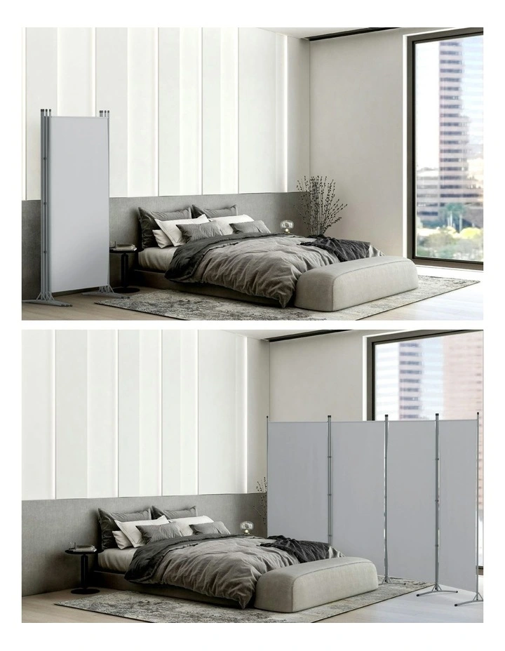 Panel Room Divider Screen 345x180cm in Grey image 7