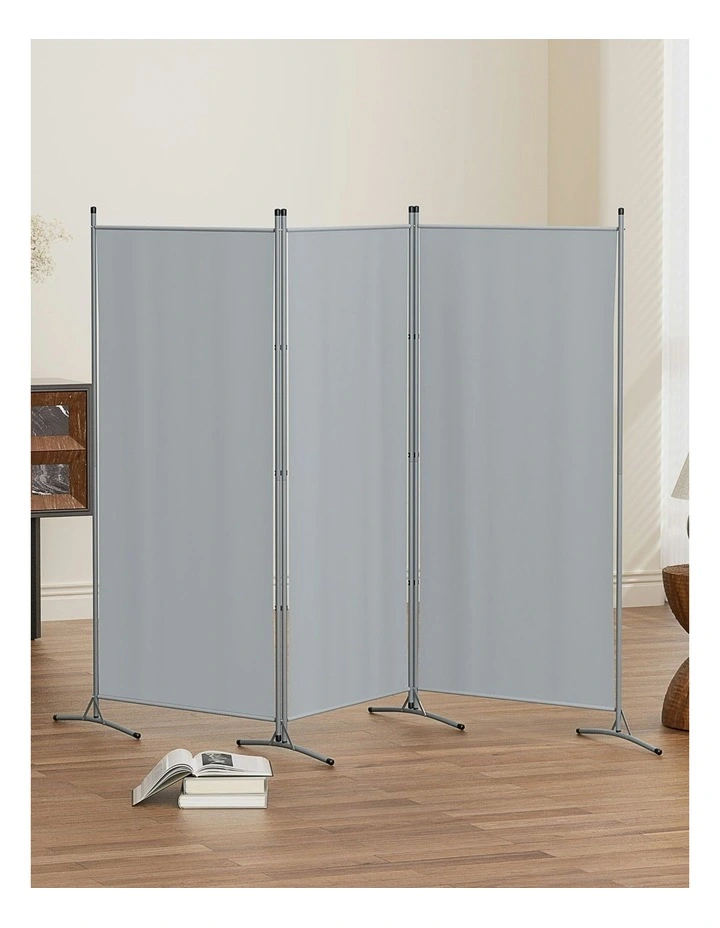 Panel Room Divider Screen 260x180cm in Grey image 3