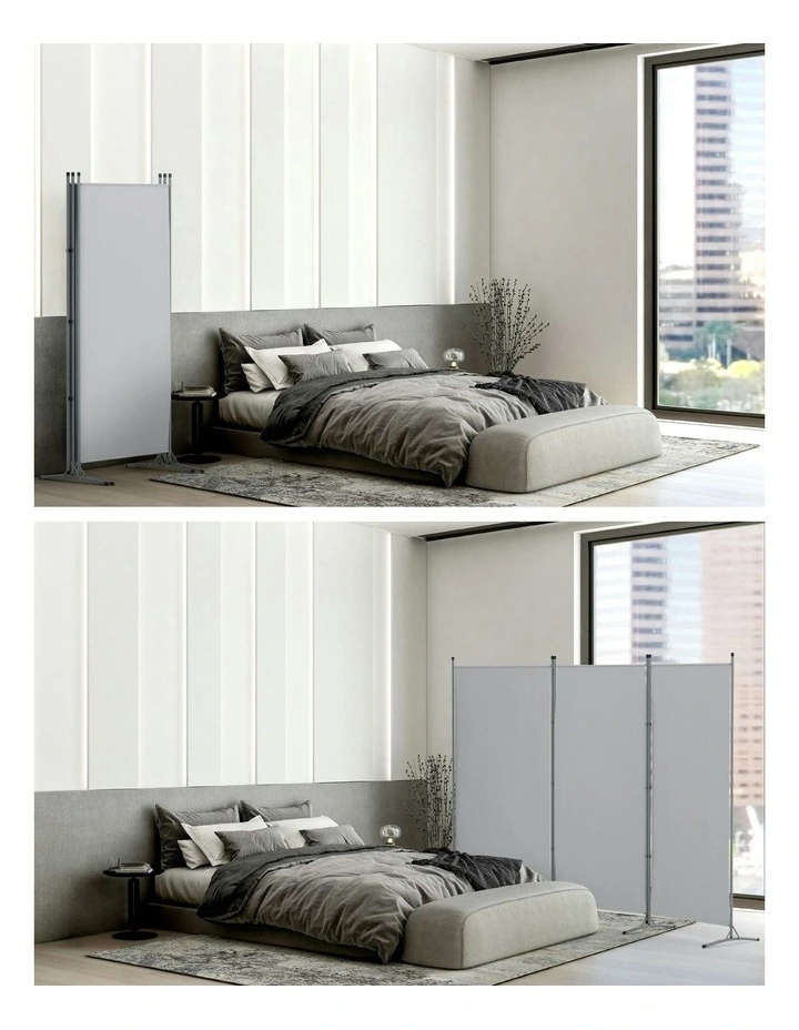 Panel Room Divider Screen 260x180cm in Grey image 7