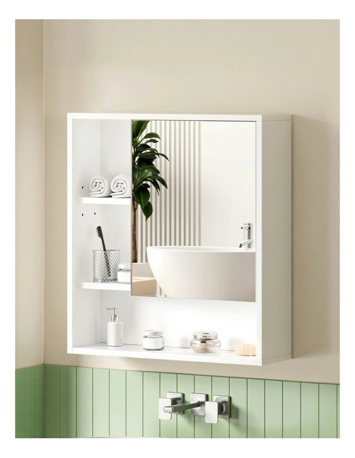 Bathroom Mirror Cabinet 560mm in White image 3