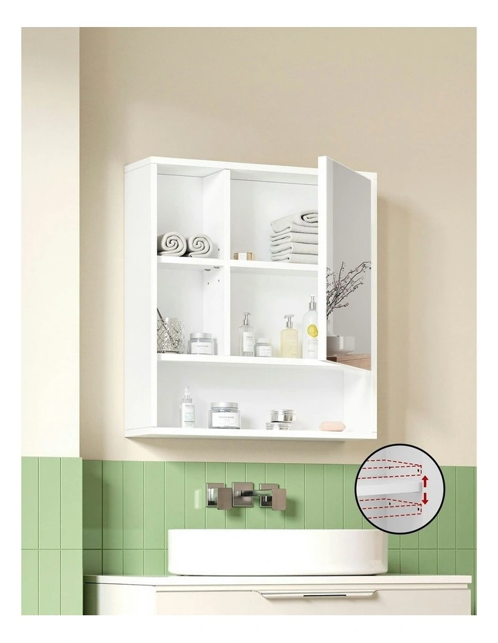 Bathroom Mirror Cabinet 560mm in White image 7