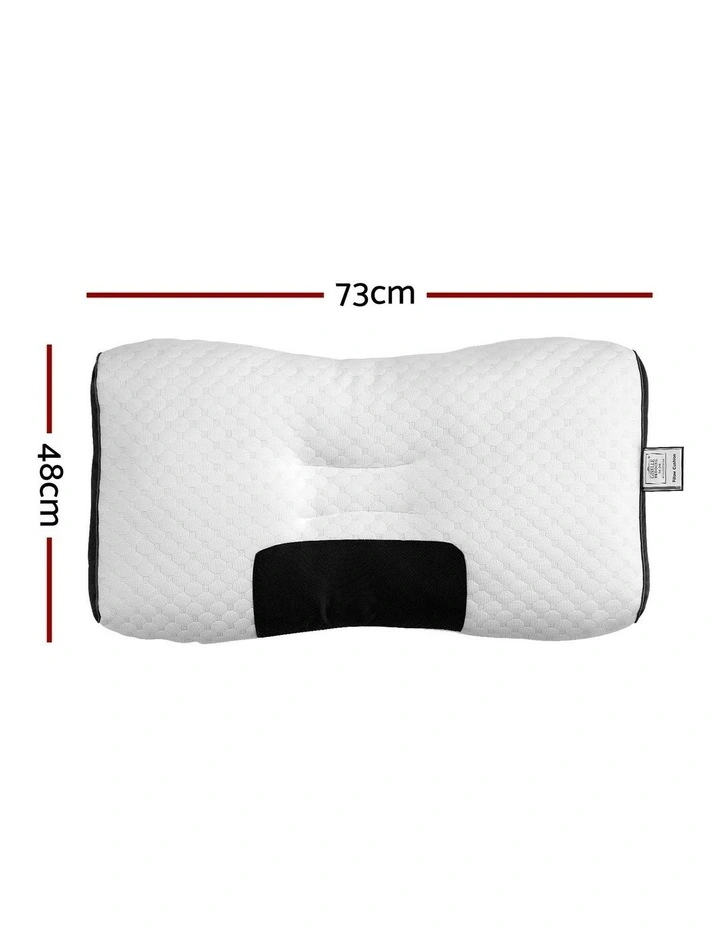 Ergonomic Contour Neck Pillow 48X73cm in White image 4